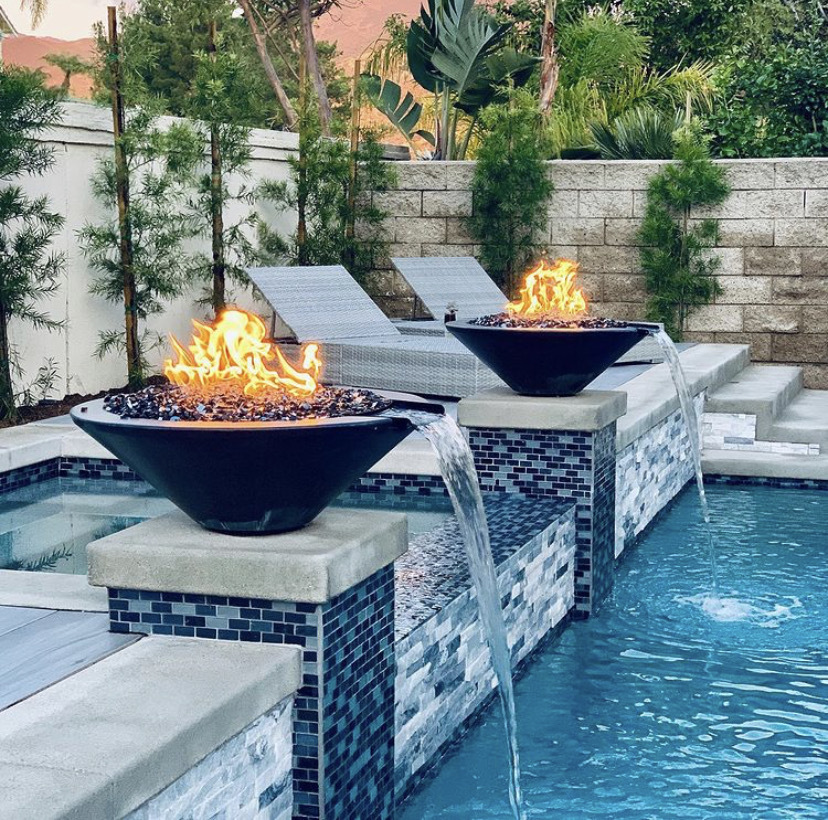 fire pot poolside