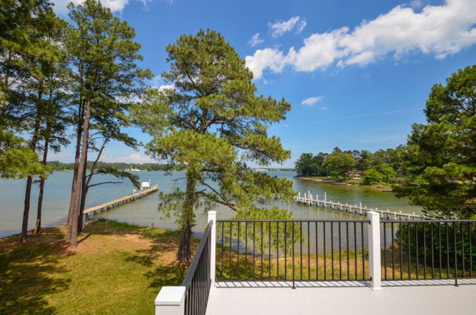 The river is visible from the terrace