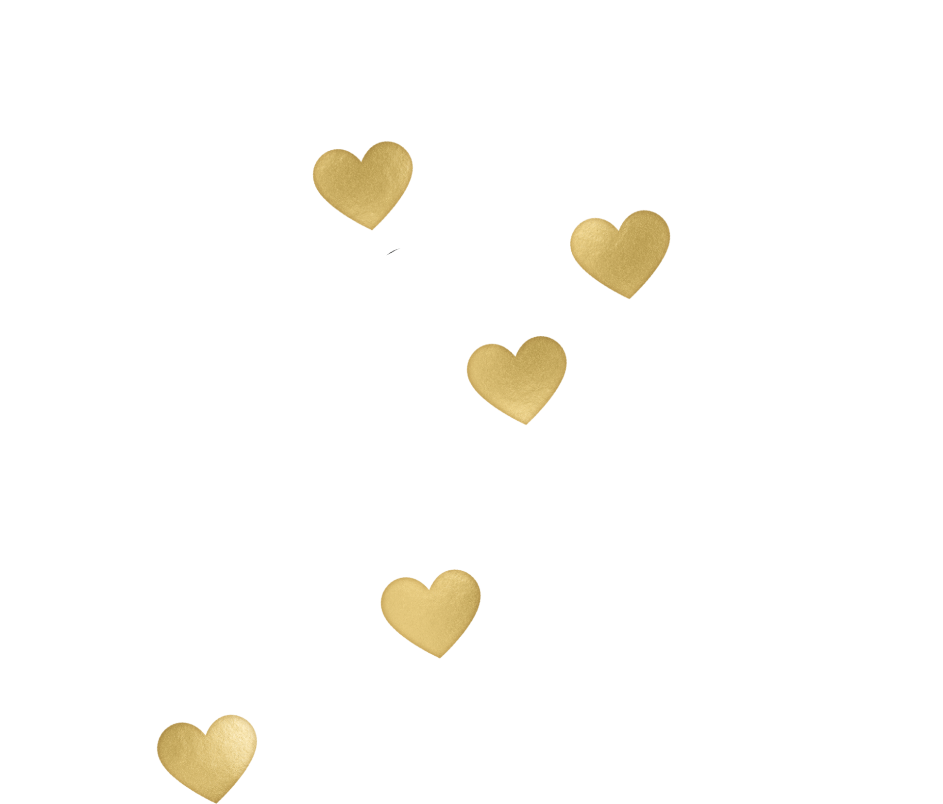 Gold Hearts background image that sits next to Kuba Image 